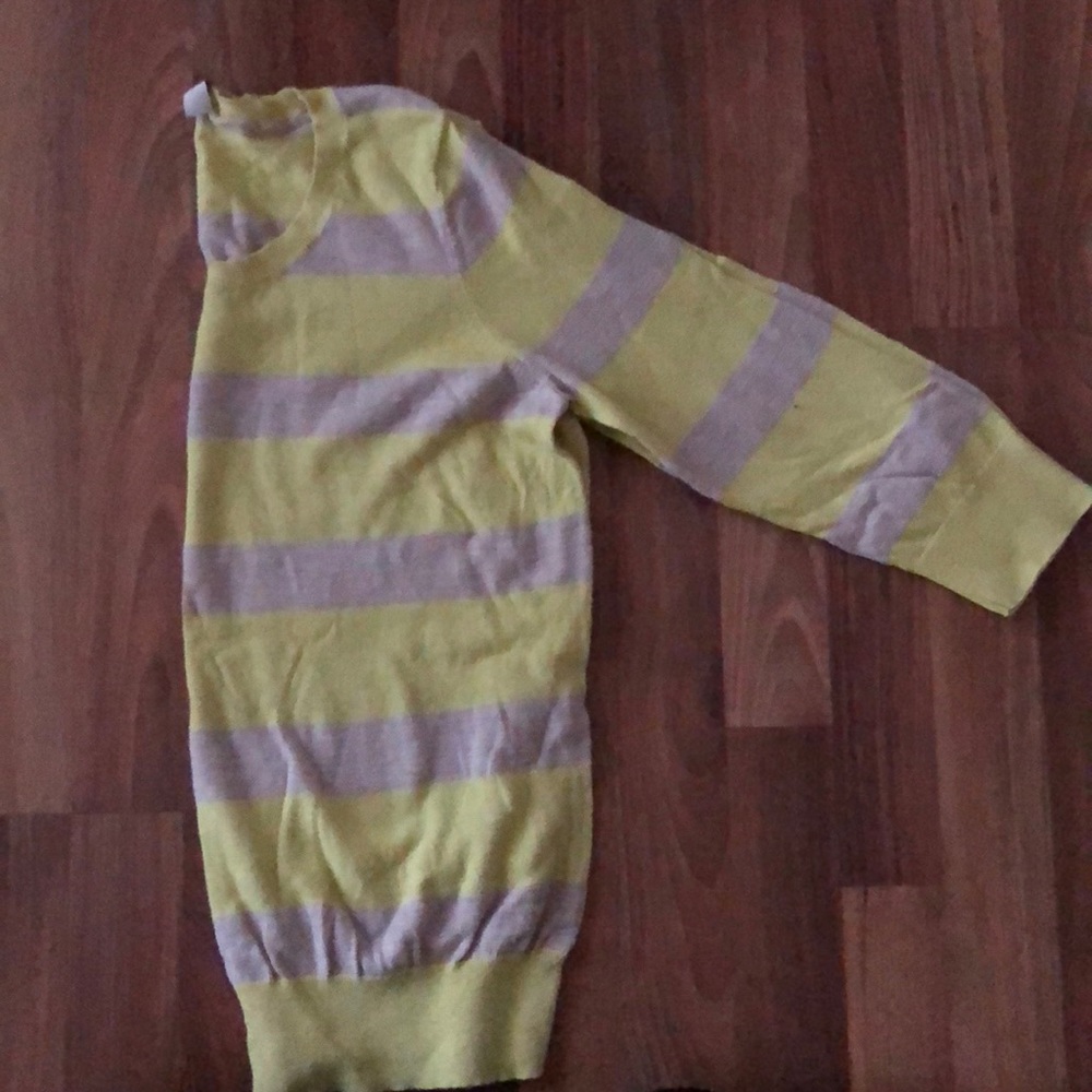 Loft stripped sweater in yellow and grey!